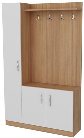 Комплект мебели для прихожей Kalune Design Naturel, комнатные, коричневый цв./белый цв.