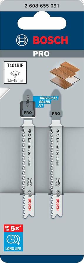Pjūklo peilių rinkinys Bosch T101BIF, 8.3 cm, 2 vnt.