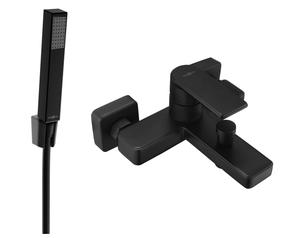 Vonios maišytuvas su dušo komplektu Mexen Mino R-77, juoda sp.