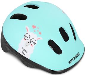 Dviratininkų šalmas vaikams Spokey Fun, balta sp./juoda sp./žydra sp., 48-52 cm