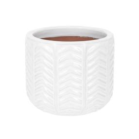 Puķu pods Domoletti GG.6685.024, keramika/māls, Ø 24 cm, balta krās.