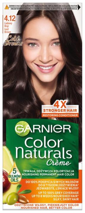 Kраска для волос Garnier Color Naturals Creme, iced brown цв., 4.12