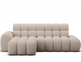 Kampinė sofa Ceedro, smėlio sp., kairinė, 165 x 283 cm x 98 cm