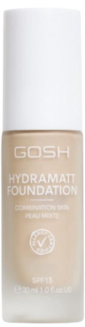 Šķidrā grima bāze Gosh Hydramatt, SPF 15, very light krās., 002n, 30 ml