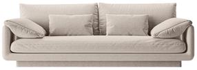 Sofa Micadoni Torino Structured, šviesiai smėlinė, 220 x 103 cm x 83 cm