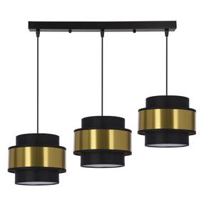 Šviestuvas kabinamas Candellux Lighting Prestige, E27, 3 x 40 W, aukso sp./juoda sp. / juoda sp., 20 x 17 cm