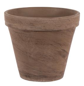 Puķu pods Domoletti Basalt T-001-025-20, keramika, Ø 20 cm, tumši brūna krās.