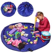 Žaidimų kilimėlis Kruzzel 2in1 Mat & Bag, ⌀ 150 cm, mėlyna sp.