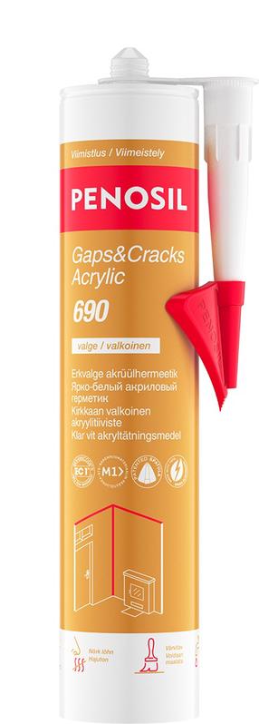 Акриловый герметик Penosil Gaps & Cracks 690, 0.300 л, белый цв.