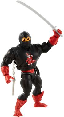 Žaislinė figūrėlė, su priedais Mattel Masters Of The Universe Origins Ninjor HYD21, 14 cm, juoda sp./raudona sp.