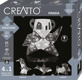 Konstruktorius Kosmos Creatto Panda 1KS3494, 61 vnt., balta sp./pilka sp.