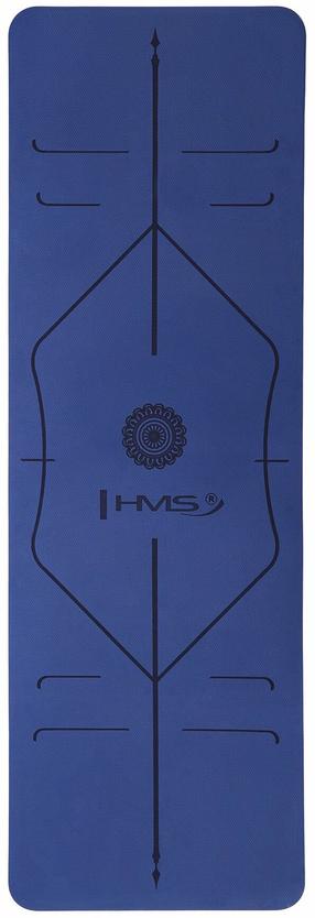 Kilimėlis fitnesui ir jogai HMS YM10, mėlyna sp., 182 cm x 61 cm x 0.8 cm