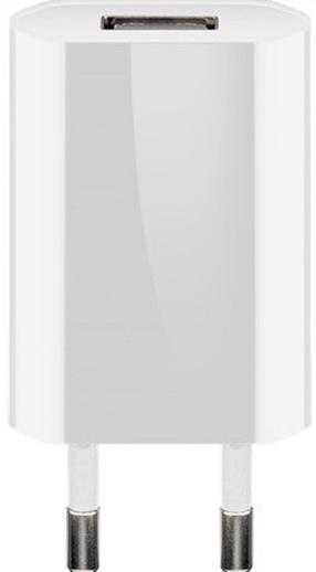 Telefona lādētājs Goobay 44950, USB 2.0, balta krās., 5 W