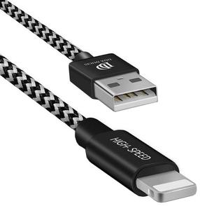 Vads Dux Ducis, USB/Apple Lightning, melna krās.