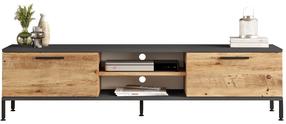 TV staliukas Kalune Design RL1-AA, antracito sp./ruda sp., 160 cm x 35 cm x 39.1 cm
