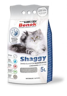 Наполнитель для кошачьего туалета Super Benek Shaggy, бентонит, 5 л