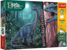 Пазл Trefl InspiredByDinoWorld Diplodocus, 41 см x 27 см, 100 шт.