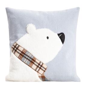 Kalėdinis dekoratyvinės pagalvėlės užvalkalas Homla Arctic 758287, balta/žydra, 45 cm x 45 cm