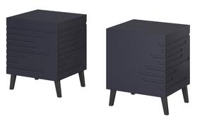 Naktinis staliukas Cama Meble Nova, mėlyna sp., 52 cm x 44 cm x 40 cm