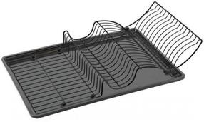 Nõudekuivatusrest Metaltex Lava Wing-tex, 50 cm x 31 cm x 11 cm, plastik/roostevaba teras, must v.