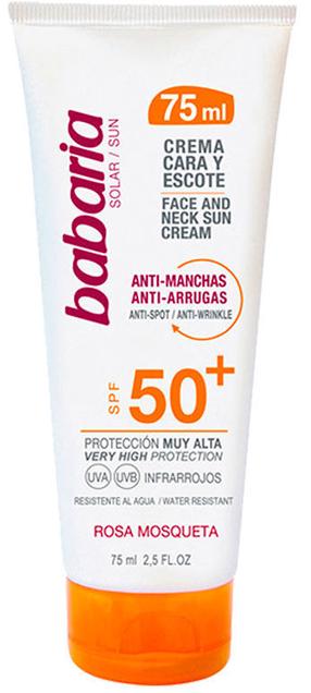 Päevituse hoolduskreem Babaria Anti-Stain SPF50, 75 ml