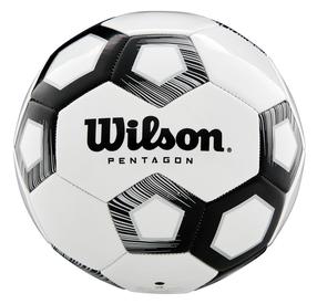 Futbolo kamuolys Wilson Pentagon, 4 dydis, balta sp./juoda sp.