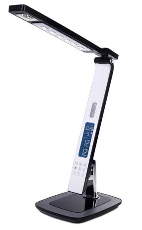 Darbo stalo šviestuvas CristalRecord Rai, LED, 10W, balta sp./juoda sp.