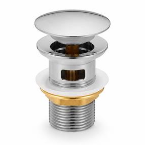 Klapp valamu jaoks koos äravooluga Akord Click-Clack, 102 mm, kroomi v.