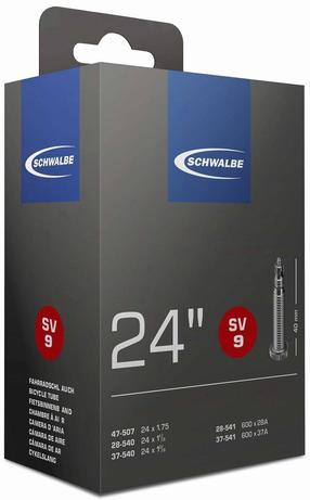 Dviračių padangų kamera Schwalbe Inner Tube 10419313, guma, juoda sp., 24"