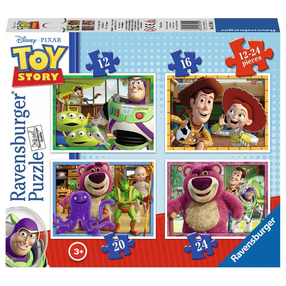 Dėlionė 4in1 Ravensburger Toy Story 3 4in1, 19 cm x 14 cm, 72 vnt., įvairių spalvų