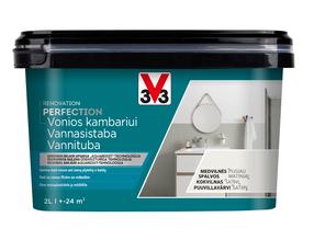 Emaliniai dažai, baldams/dažytų paviršių defektams šalinti V33 Renovation Perfection Bathroom, satino, 2 l, medvilnės sp.