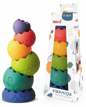 Arendav mäng Hencz Toys Sensory Pyramid, 26 cm, mitmevärviline