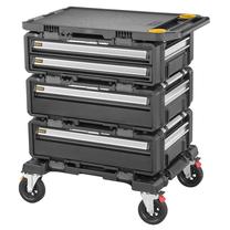 Įrankių dėžė su ratukais Dewalt DWST60510-1, 86 cm x 66 cm x 99.5 cm, 122 l, juoda sp.
