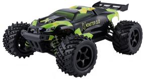 Rc automobilis Overmax, 1:18, juoda sp./žalia sp.