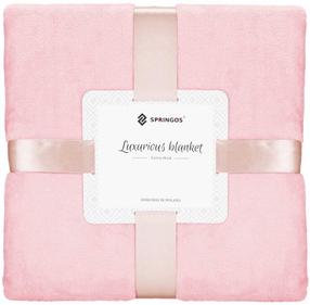 Плед Springos Luxurious Blanket Extra Thick, розовый цв., 200 см x 220 см