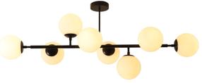 Šviestuvas kabinamas Light Prestige Dorado LP-002/8P BK, E14, 8 x 40 W, juoda sp. / balta sp.