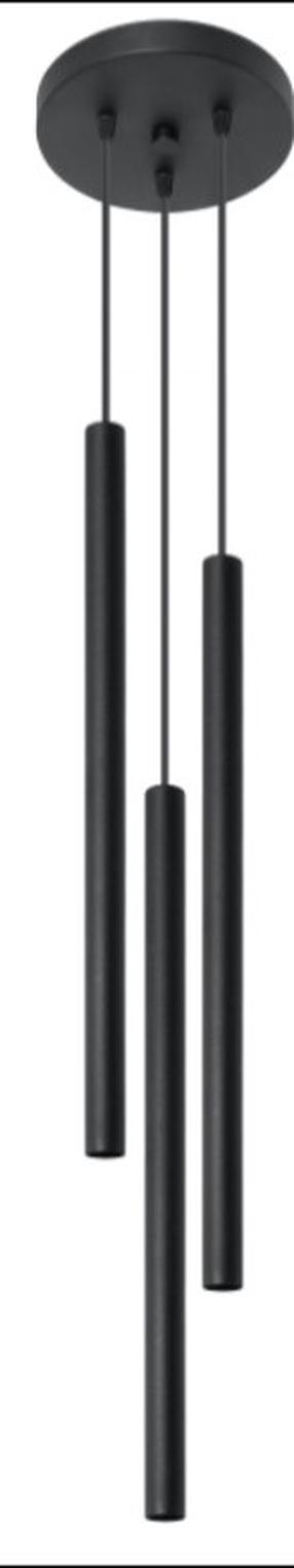 Šviestuvas kabinamas Sollux Pastelo 3P, G9, 3 x 40 W, juoda sp. / juoda sp.