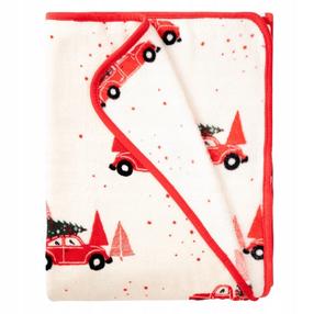 Kalėdinis pledas Homla Christmas Joy, balta/raudona, 150 cm x 200 cm