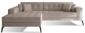 Kampinė sofa Solange Dora 21, šviesiai ruda sp., kairinė, 196 x 292 cm x 80 cm