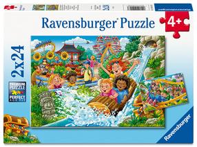 Dėlionė 2in1 Ravensburger Amusement Park Fun, 18 cm x 26 cm, 48 vnt., įvairių spalvų