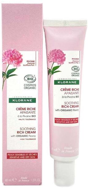Veido kremas Klorane Peony Rich, 40 ml