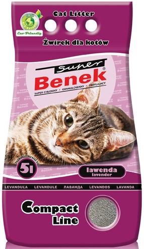 Kasside allapanu Super Benek Compact Line Lavander, bentoniit, 5 l