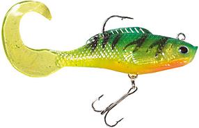 Guminė žuvis Jaxon Magic Fish TX-F08I, 8 cm, 12 g, geltona sp./žalia sp., 5 vnt.