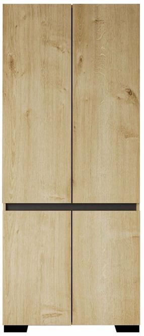 Skapis Kalune Design Floransa 90, antracīta krās./sapphire oak krās., 52 cm x 90 cm x 210 cm