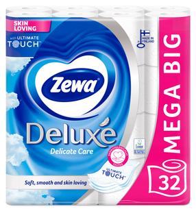 Tualetes papīrs Zewa Deluxe Pure White, 3 sl, 32 gab.
