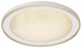 Lampa griesti CristalRecord Gloss 28-697-40-100, LED, 3000 - 6500 °K, 1 x 40 W, balta krās. / zelta krās., 57 x 57 cm