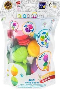 Lavinimo žaislas Lalaboom Snap Beads, įvairių spalvų, 12 vnt.