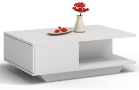 Žurnalinis staliukas Denver, baltas/pilkas, 90 cm x 60 cm x 42 cm