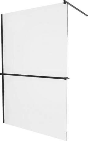 Dušo sienelė Mexen Kioto+ Walk-In, 140 cm x 200 cm, juoda sp./grūdintas