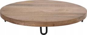 Serviravimo lentelė KO023408, 39 cm x 6 cm, 39 cm, Ø 39 cm, Ruda sp./Juoda sp.
